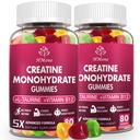 Creatine Monohydrate Gummies - 5g για άνδρες και γυναίκες, 160 Count and Creatine Chewable Συμπληρώματα για μυϊκή αύξηση, μυϊκή δύναμη, ενίσχυση της ενέργειας, και οικοδόμος μυών, ζάχαρη δωρεάν, Vegan