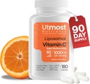Liposomal Vitamin C - 1000MG VIT C & 100MG Super Bioflavonoid Complex for Enhanced Wellness | Antioxidant Supplement with Natural Raw Ingredients for Adults | Advanced Support | Non-GMO (180 capsules)