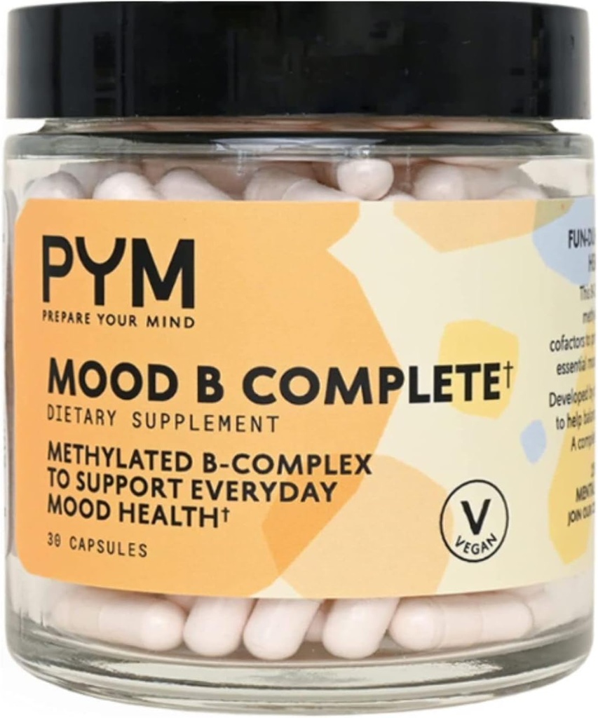 Βιταμίνη Β Complex Mood Υποστήριξη συμπλήρωμα από PYM (30 Count) 