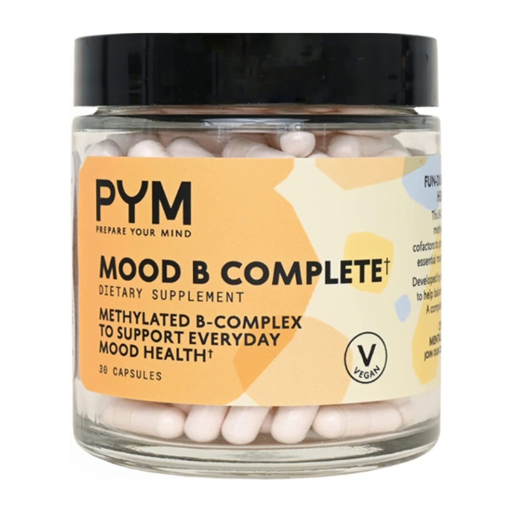 Βιταμίνη Β Complex Mood Υποστήριξη συμπλήρωμα από PYM (30 Count) 
