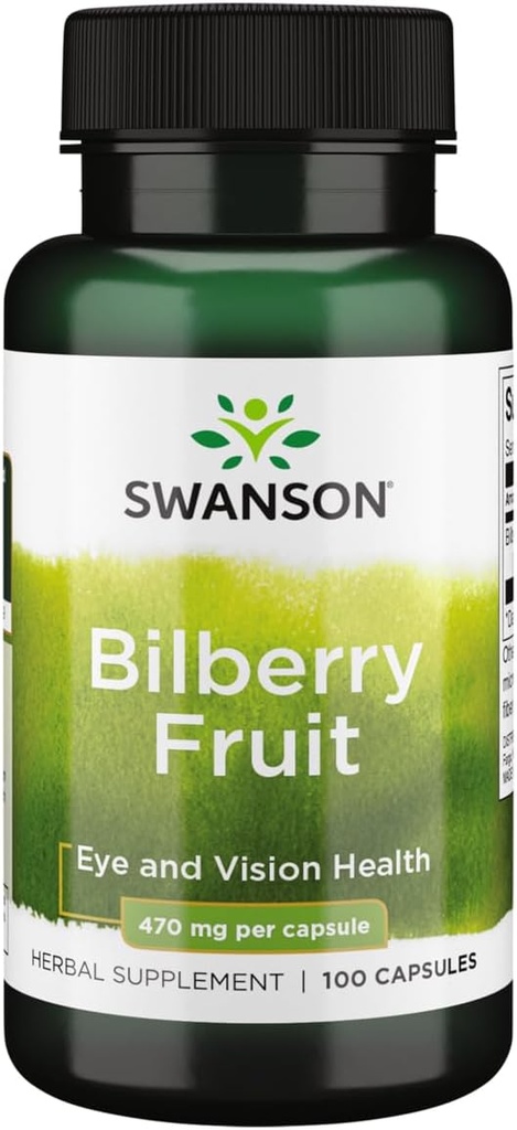 Swanson Bilberry Φρούτα 470 Milligrams 100 Κάψουλες