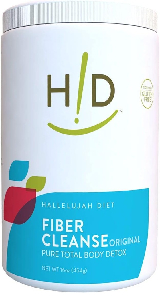 Αλληλούια Διατροφή - Fiber Cleanse Powder, Pure Powdered Detox Supplement for Dietary Support, Digestive Balance, & Gut Health, Unflaved, 16-Ounces