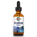 KAL Ultra Biotin 10000mcg DropIns, σταγόνες υγρής βιοτίνης, συμπλήρωμα ανάπτυξης μαλλιών, υψηλής ισχύος βιταμίνη B7, υγιή μαλλιά, δέρμα, νύχια και την υποστήριξη της ενέργειας, φυσικό μικτή γεύση μούρου, περίπου 59 Serv, 2oz