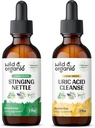 Άγρια & οργανικά stinging ρίζα βράχων Βάμμα 2 fl oz & Uric Acid Cleanse Βάμμα 2 fl oz