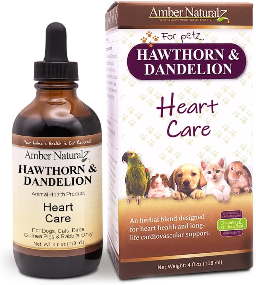 Amber NaturalZ Hawthorn & Dandelion βοτανικό συμπλήρωμα για σκύλους, γάτες, πουλιά, κουνέλια, και χοίροι της Γουινέας 