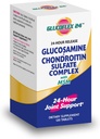 Glucoflex Γλυκοζαμίνη & θειική χονδροϊτίνη με MSM, 24 ώρες κοινή υποστήριξη, υγιή οστά, υποστηρίζει υγιή κινητικότητα, 30 υπηρεσίες, 120 κόμης