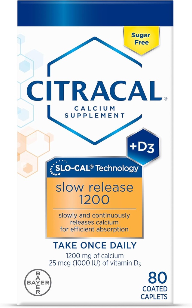 Citracal Calcium Plus D αργή απελευθέρωση 1200, 80 καρτέλες