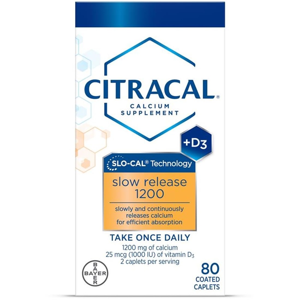 Citracal Calcium Plus D αργή απελευθέρωση 1200, 80 καρτέλες