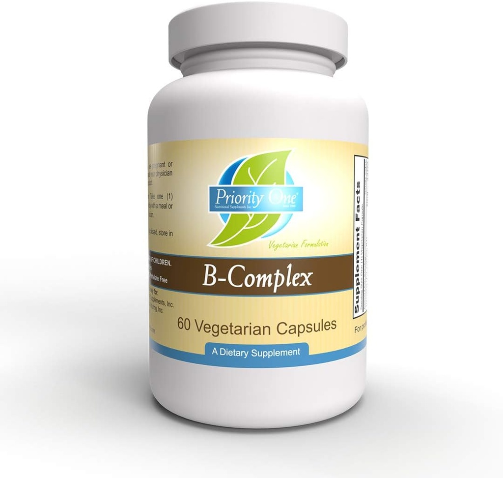Priority One Vitamins B Complex 60 Vegetarian Capsules