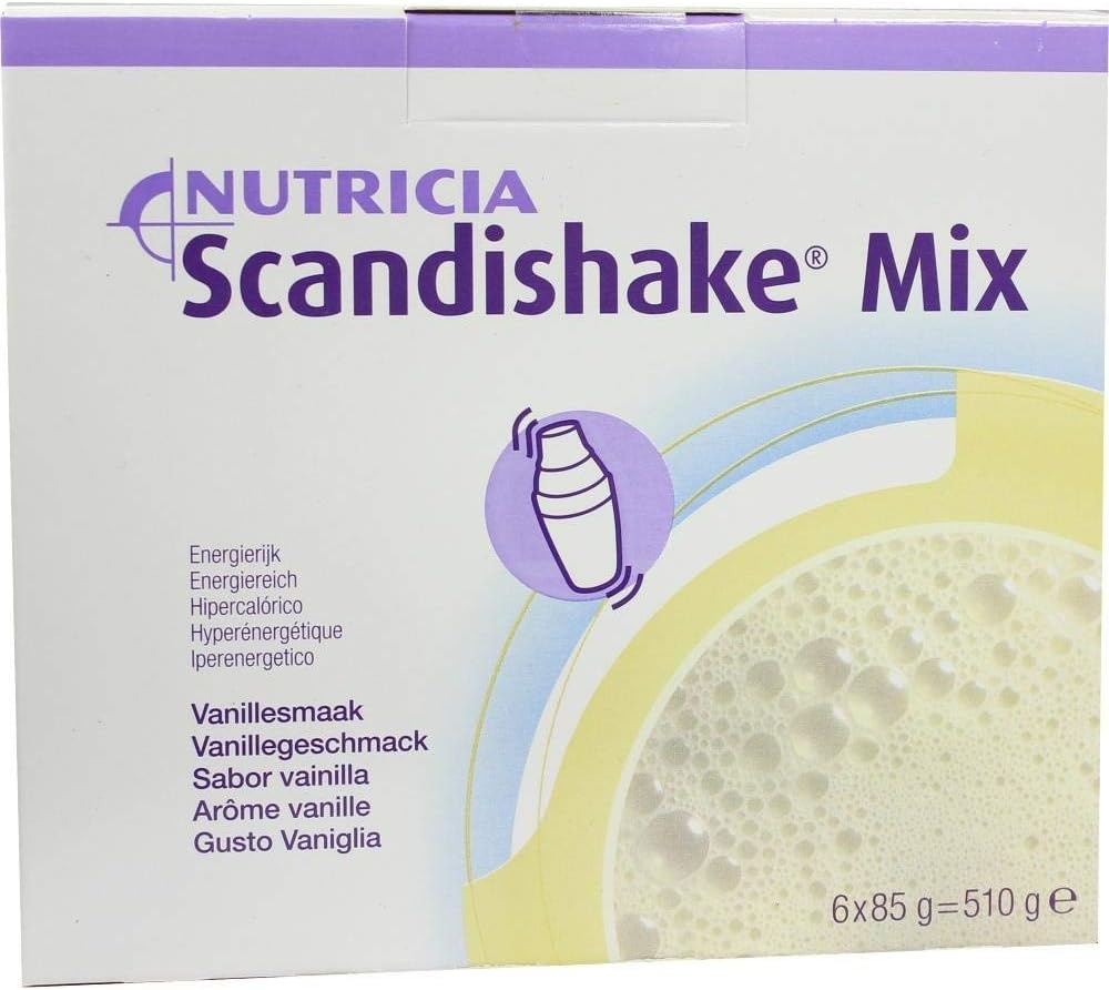Scandishake Weight Gain Instant Shake Mix Powder, Βανίλια, 3 Ουγγιά Συσκευασία - Κουτί των 4