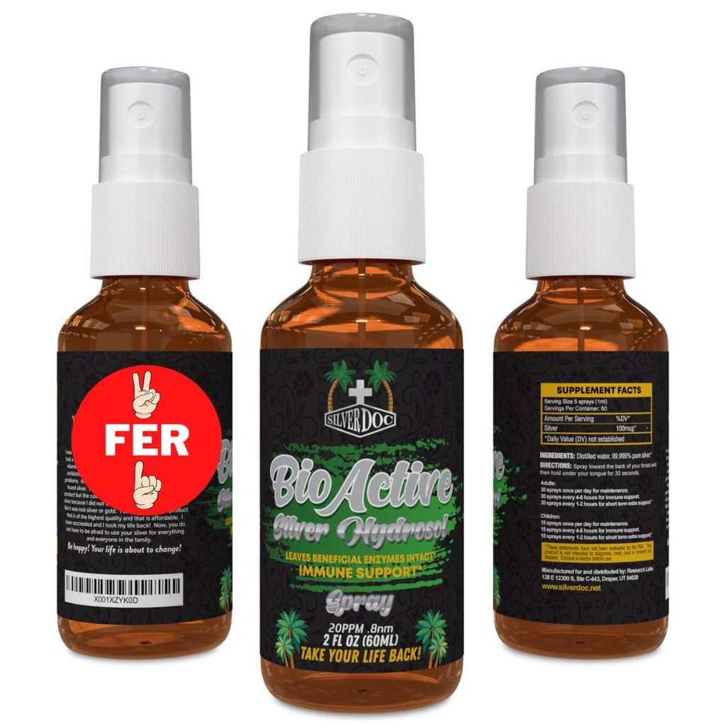2 για 1 Πώληση Silver Doc Silver Hydrosol Spray (2-2oz μπουκάλια), φυσική εναλλακτική & ανοσοποιητική υποστήριξη, καλύτερη από οποιαδήποτε κολλοειδές, SilverDoc είναι πιο αποτελεσματική