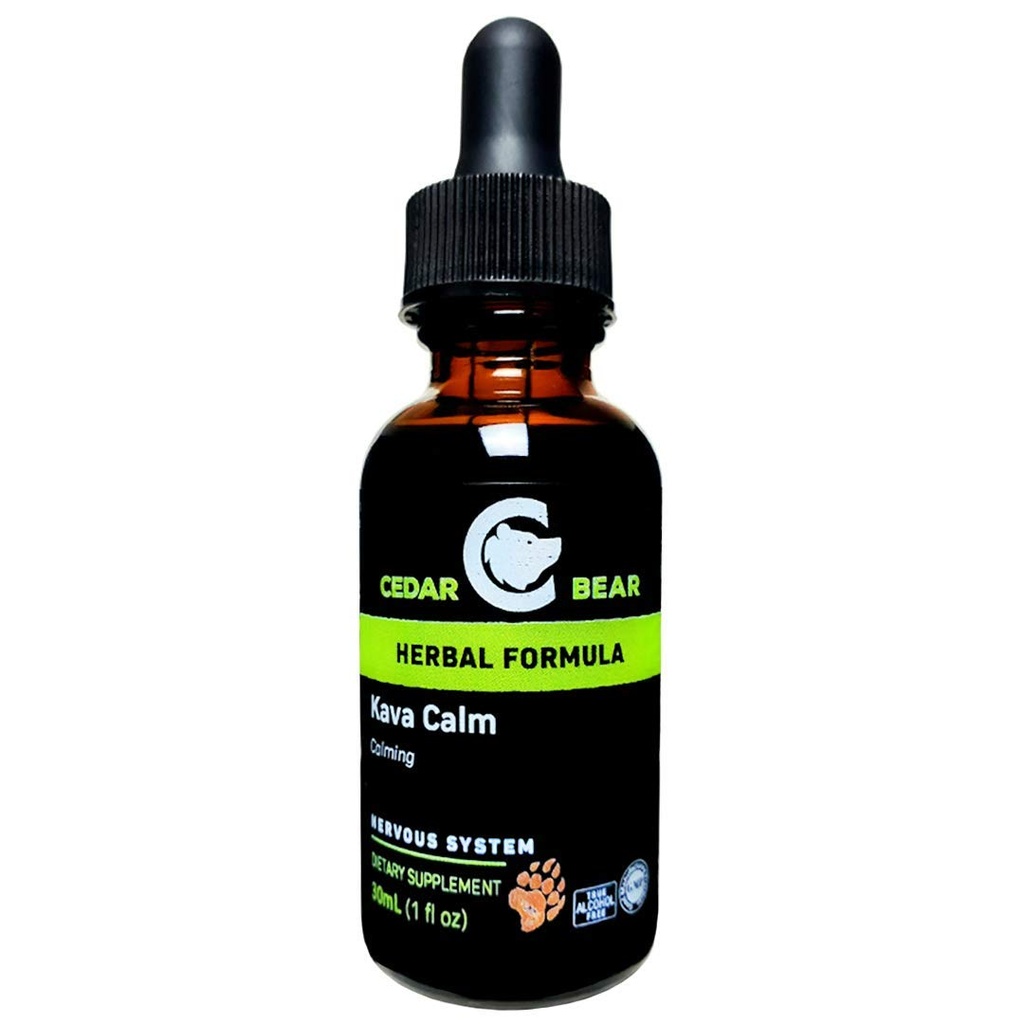 Cedar Bear Kava Ηρεμήστε ένα υγρό βοτανικό συμπλήρωμα που υποστηρίζει τα κεντρικά νευρικά και διεγερτικά συστήματα 1 FL Oz