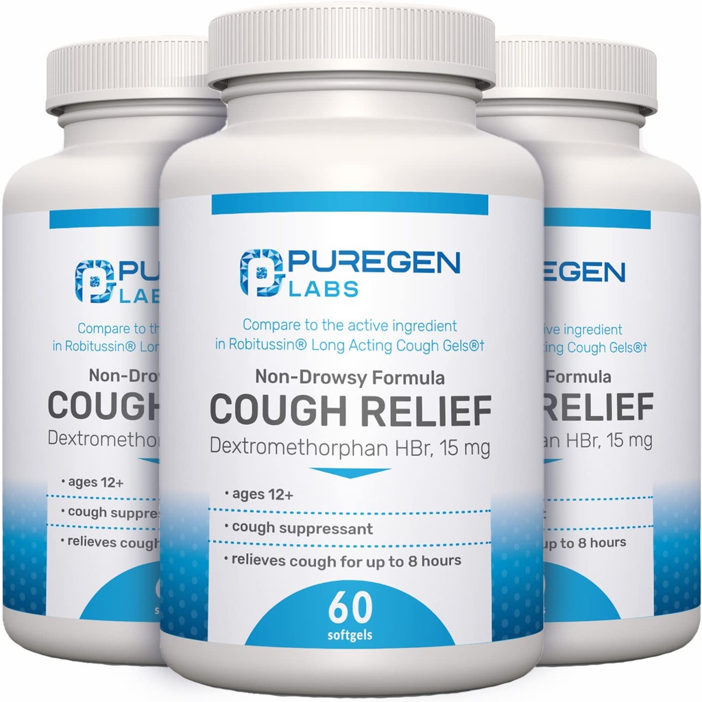 P Puregen Labs Αρωγή για ενήλικες Dextromethorphan HBr 15mg 