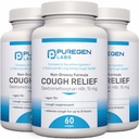 P Puregen Labs Cough Relief for Adults Dextromethorphan HBr 15mg | 8-Hour, Non-Drowsy, Long-Lasting Bronchial Suppressant | Ages 12+ | Compare to Robafen and Robitussin - 3 Pack | Total 180 Softgels