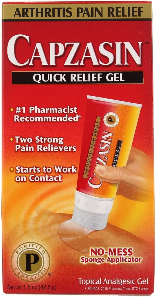 Capzasin Capzasin Arthritis Pain Relief Quick Relief Gel, 1,5 oz (πακέτο των 3)