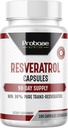 Κάψουλες Resveratrol υψηλής ισχύος Πάνω από 98 τοις εκατό Trans Resveratrol Αντιοξειδωτικό και υγιή γήρανση 90 ημέρες προσφοράς 180 κάψουλες