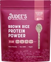 Jude's Gluten's Free Brown Rice Protein Powder - Spruted Rice Formula - Keto-Friendly Plant-based Nutrition - Dairy & Soy-Free Shake Base - 3 lb, Unflaved, Pack of 1