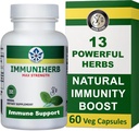 Immuniherb Immuniherb Immune Support Supplement – Συμπλήρωμα ανοσίας με τζίντζερ, Φορσύθια, Ρίζα γλυκόριζας, Βιταμίνη C & Ψευδάργυρο – Φυσικό ανοσοενισχυτικό για την καθημερινή υποστήριξη, Μη ΓΤΟ – Κάψουλες 60 Veg