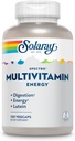 SOLARAY Spectro Energy Multivitamin for Women and Men - Κυτταρική Ενέργεια, Διέγερση, Υγεία των ματιών και Ανοσολογική Υποστήριξη - w/Vitamin A, Vitamin B Complex, CoQ10, Σίδηρος, Ένζυμα, Λουτεΐνη - 30 Serv, 120 VegCaps