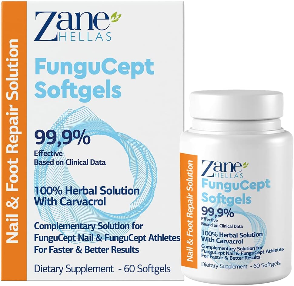 Zane Hellas FunguCept Softgels για ταχύτερα και καλύτερα αποτελέσματα. Υποστηρικτικό Προϊόν για FunguCept Nail & Athlete του. 60 Softgels.