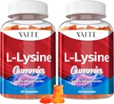 L-Lysine 1000mg Gummies - Υποστηρίζει το δέρμα, Lip, Vegan, Χωρίς γλουτένη, 60 Μασώμενη Λυσίνη για Ενήλικες, Βιταμίνες Υγεία ιστού & ανοσοποιητικό σύστημα, Amino Acid Vitamin Supplement & Complex Supplements (2 Pack)