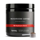 Mushroom Coffee - Ultra High Potency 10:1 Συμπυκνωμένο εκχύλισμα - Κολομβιανή πηγασμένα φασόλια με 10 Mushroom Blend, Mane & Cordyceps Lion's - Πλούσιος & Λειτουργικός καφές Εναλλακτική - τρίτο μέρος εργαστήριο δοκιμαστεί
