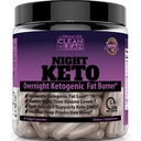 Καθαρό + Lean Night Keto: Πρώτη Διανυκτέρευση Ketogenic Fat Burner & Sleep Aid 