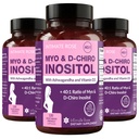Intimate Rose Myo-Inositol & D-Chiro Inositol Blend - 40:1 αναλογία ανάμειξης - Γυναικεία καθημερινή υποστήριξη ευεξίας - βιταμίνη D & Ashwagandha, 3 μπουκάλια