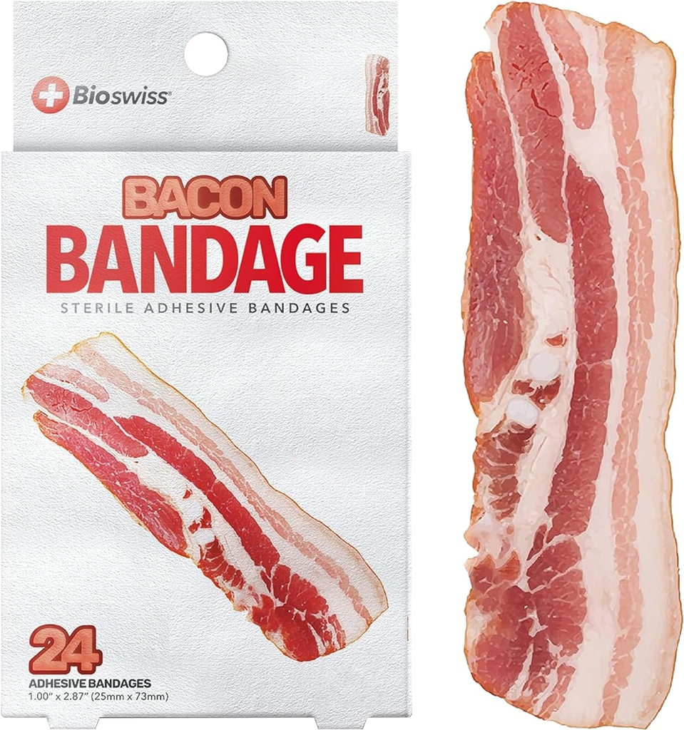 BioSwiss Παιδικοί ληστές, Bacon Σχηματίζονται Αυτοσυγκολλητικά Σετ Συγκόλλησης, Latex Δωρεάν, Στείρα φροντίδα τραύματος, 24 Count