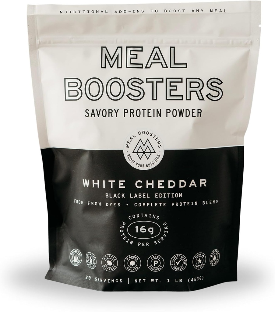 Savory Λευκή σκόνη πρωτεΐνης Cheddar – 16g υψηλής πρωτεΐνης ενισχυτή γεύμα για τη μαγειρική – Κετοφιλική, Gut & κοινή υποστήριξη – κολλαγόνο πεπτίδια