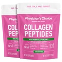 Collagen Peptides Σκόνη - Υδρολυμένη πρωτεΐνη (Τύπος I & III) - Digestive Ένζυμα - Keto Collagen Σκόνη για γυναίκες & άνδρες - Μαλλιά, δέρμα, αρθρώσεις & βοήθεια αποκατάστασης προπόνησης - Grass Fed, Non-GMO - Two-pack