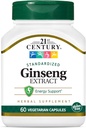 21st Century Ginseng Extract Veg Capsules, 60Count