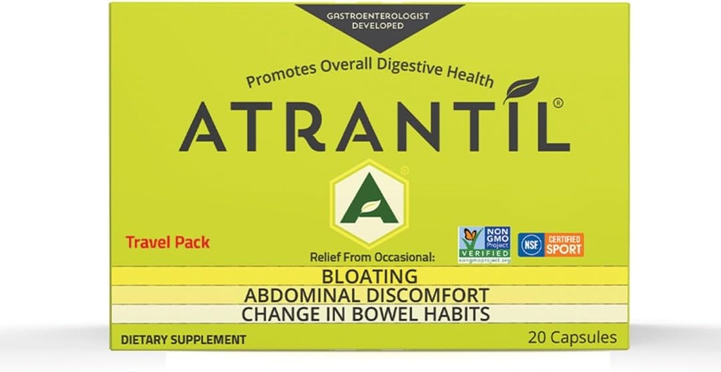 Atrantil Travel Pack (20 Count): Μπλόφα, κοιλιακή δυσφορία, και Αλλαγή στις Συνήθειες Bowel