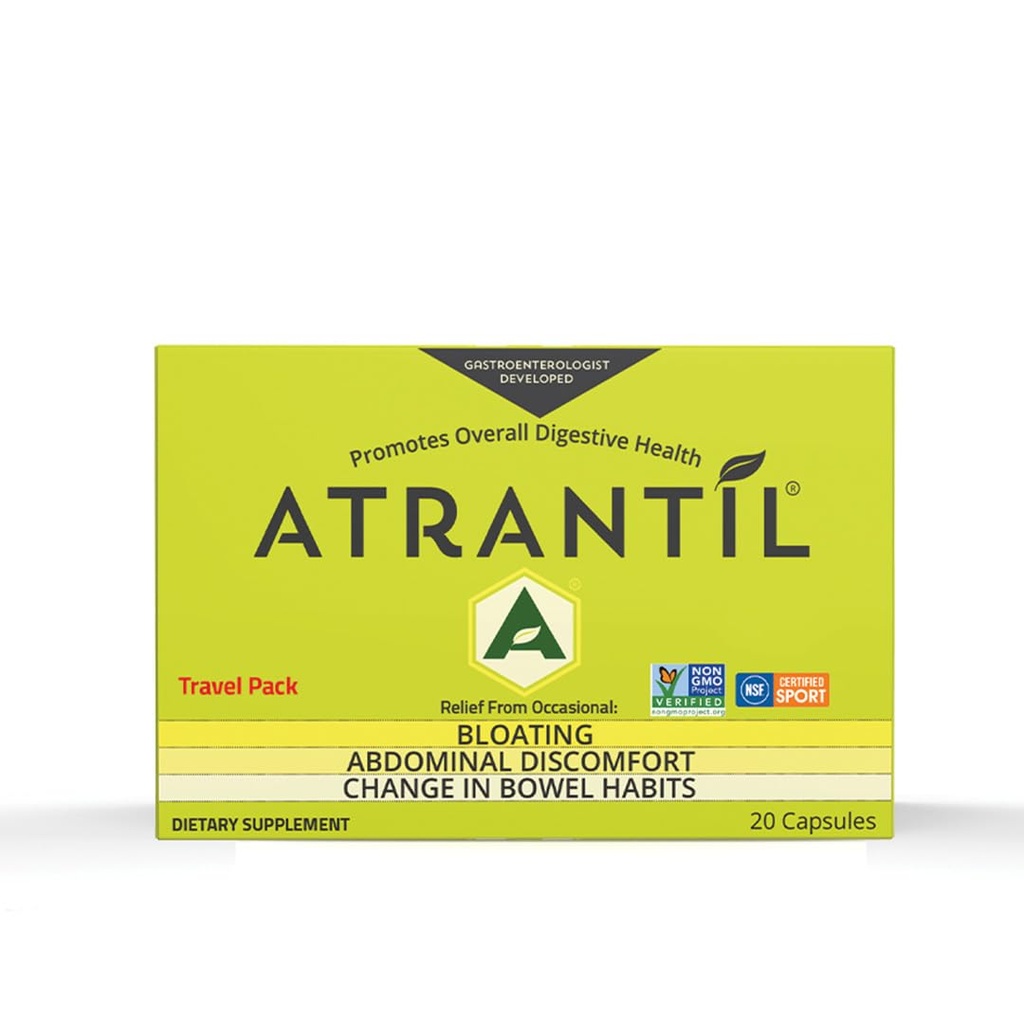 Atrantil Travel Pack (20 Count): Bloating, Abdominal Discomfort, and Change in Bowel Habits