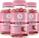 Flat Tummy Keto ACV Gummies, 60 Count – Εξειδικευμένη Formula, Post GLP-1 Keto Supplement, Vegan-Friendly, Non-GMO - Apple Cider Vinegar Gummies, BHB Salts, Beet, Pomegranate Superfood Powders (3 Pack)