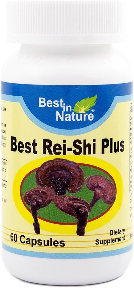 Best Rei-Shi Plus - Κοιμήσου καλύτερα, βελτίωσε την ανοσοποιητική και ηπατική λειτουργία- Premium βιολογικό εκχύλισμα μανιταριών Rei-Shi