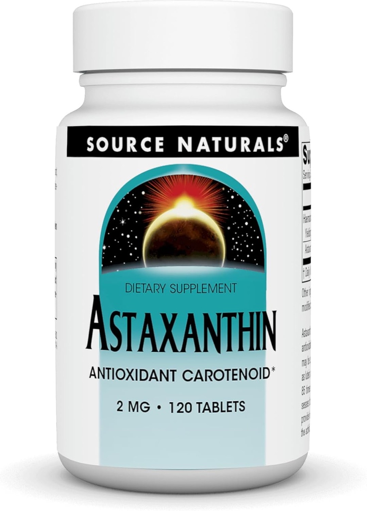 Source Naturals Ασταξανθίνη, Αντιοξειδωτικό Καροτενοειδές, 2mg - 120 δισκία