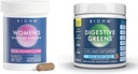 BIOHM Προβιοτικά γυναικών 30B CFU & Super Greens/Kids Berry Blast Bundle: Gut & Συνολική Υποστήριξη Υγείας, 9 Strains, 30-Day Supply, Πλούσια σε Αντιοξειδωτικά