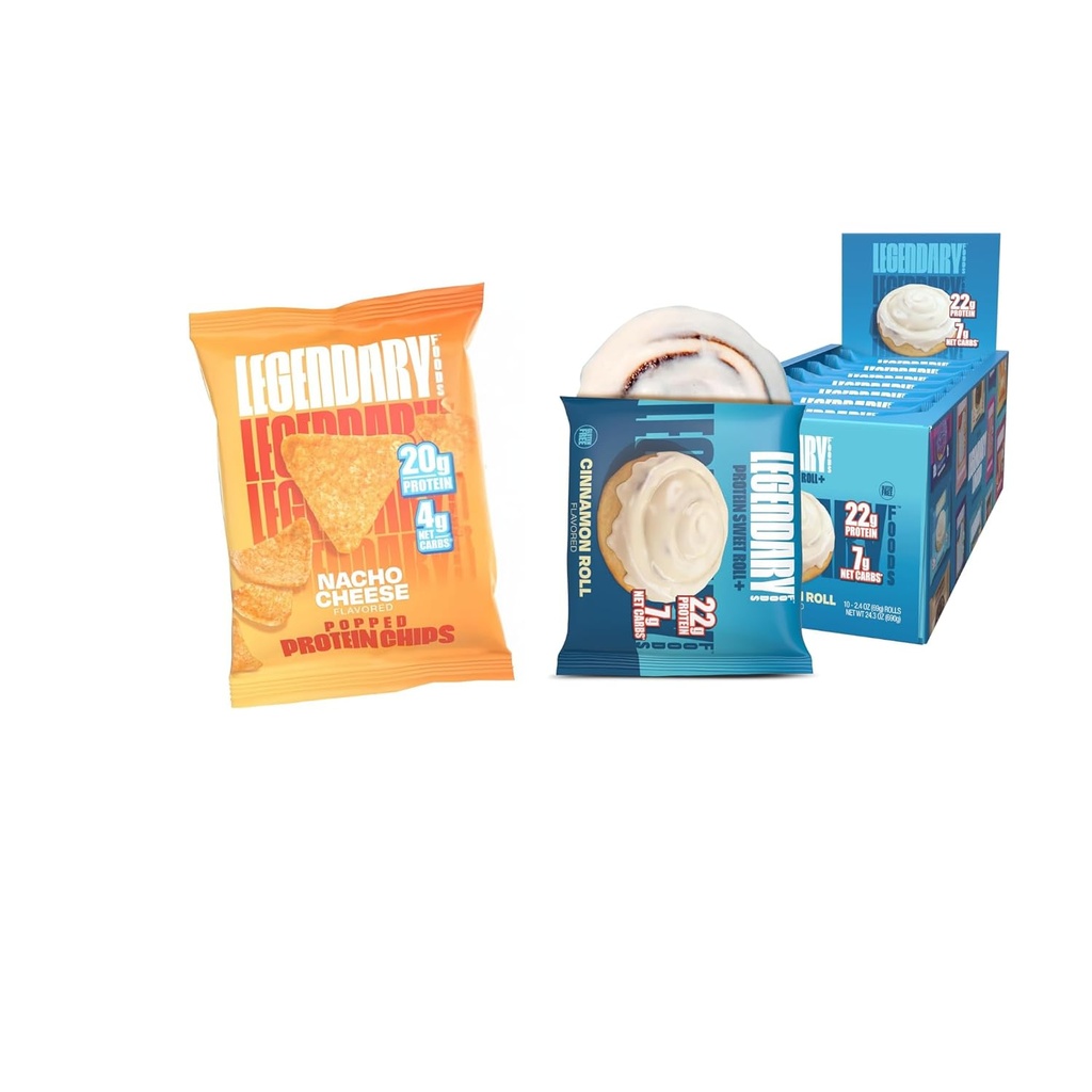 Premium 22 g ρολό πρωτεϊνών κανέλας + 20 g δεσμίδα πρωτεϊνικών τσιπ