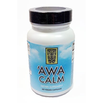 ‘Awa Calm Capsules - Kava-Based Herbal Supplement with 30% Kavalatone, Calamus Root, Passion Flower, Lemon Balm & Hops (60 Capsules)