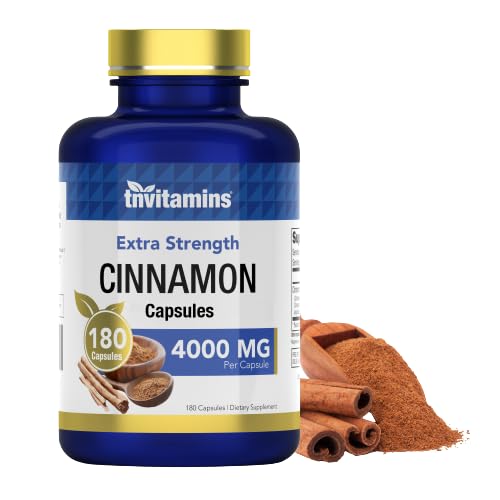 tnvitamins Κάψουλες Κανέλας 4.000 mg Ισοδύναμο - 180 Κάψουλες 