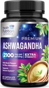 Ashwagandha Συμπληρώματα - 2100mg Ashwagandha κάψουλα για γυναίκες & άνδρες, φυσική αντιοξειδωτική υποστήριξη, εκχύλισμα ρίζας Ashwa, επιπλέον δύναμη ήρεμη υποστήριξη με μαύρο πιπέρι, Vegan & χωρίς γλουτένη - 60 κάψουλες