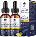 Lukaree 16-σε-1 Shilajit Drops for Men and Women, Ashwagandha, Ginseng, Turmeric, Rhodiola, Amla, Sea Moss, Συμπλήρωμα Υγρής Βιταμίνης με 85+ Ίχνη Ορυκτά και Φουλβικό Οξύ, 2 FL Oz (2 Pack)