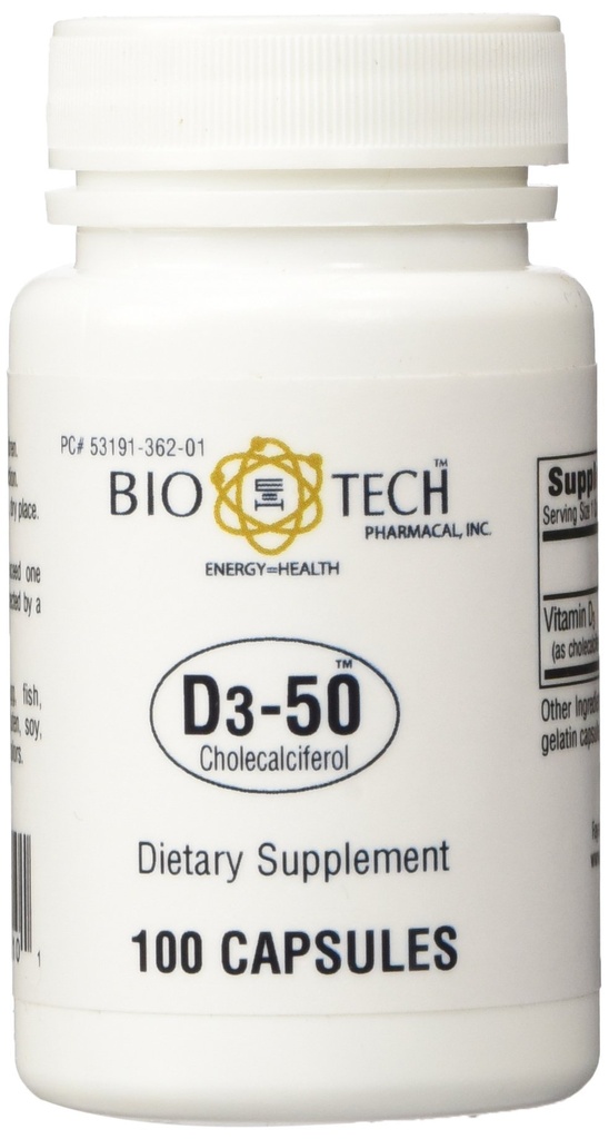 BioTech Pharmacal - D3-50 (50.000 IU) - 100 Caps (FFP)