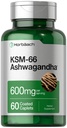 Horbäach KSM-66 Ashwagandha | with L-Theanine | 60 Coated Caplets | Vegan, Non-GMO, Gluten Free Complex Supplement