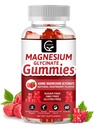 Glycinate Gummies μαγνήσιο 400mg, Mg συμπλήρωμα καλίου με Χηλικό σύμπλεγμα μαγνησίου, βιταμίνη D, B6, και CoQ10, Υποστηρίζει τη μνήμη, ηρεμία, διάθεση & ύπνος - 60 Count (πακέτο του 1)