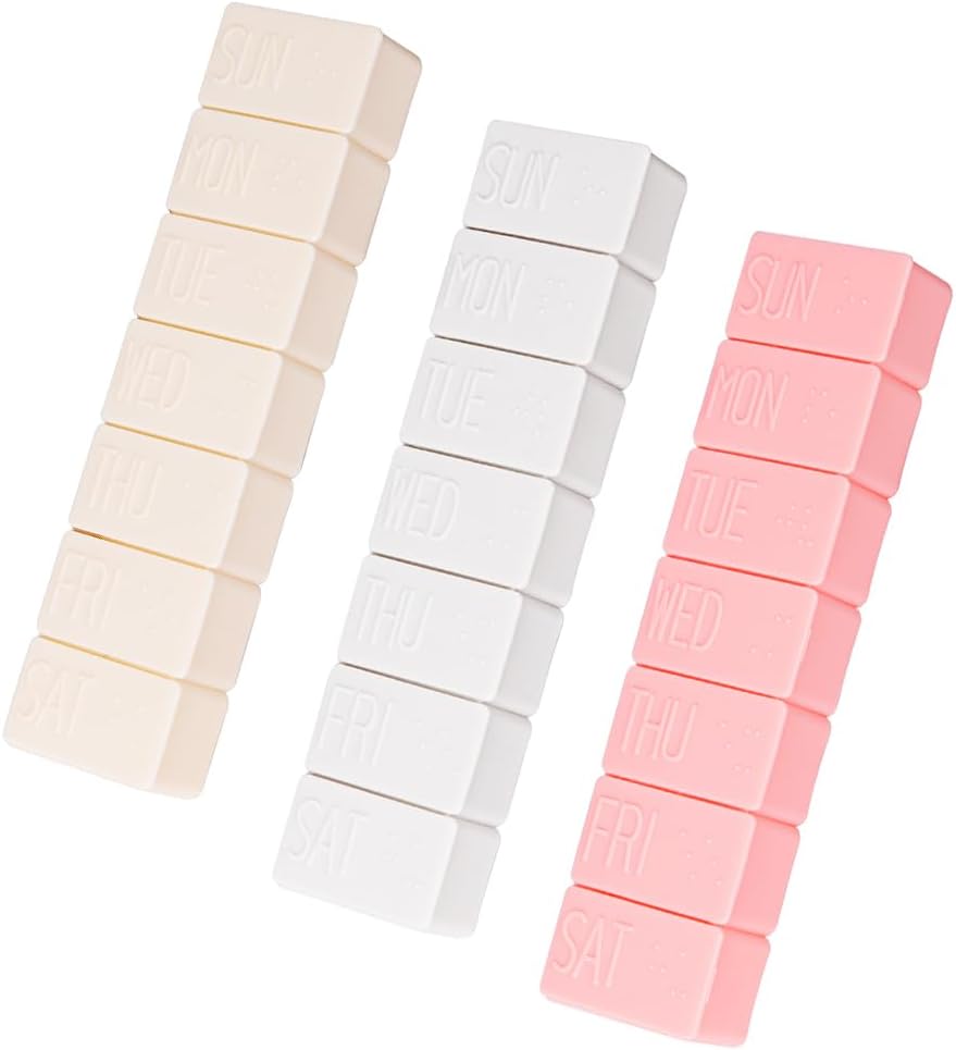 3Pack Weekly Pill Organizer,Extra Large 7 Days Pill Cases Travel Daily Pill Box για το ιχθυέλαιο, τα δισκία ασβεστίου συμπληρώματα και άλλα χάπια βιταμίνης