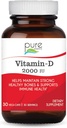 PURE ESSENCE LABS Vitamin D 2000 IU - Καλύτερη Ανοσολογική Υποστήριξη για Ενήλικες - Βιολογικές & Φυσικές Βιταμίνες - Ανοσία Booster & Συμπλήρωμα Διατροφής (30 Κάψουλες)