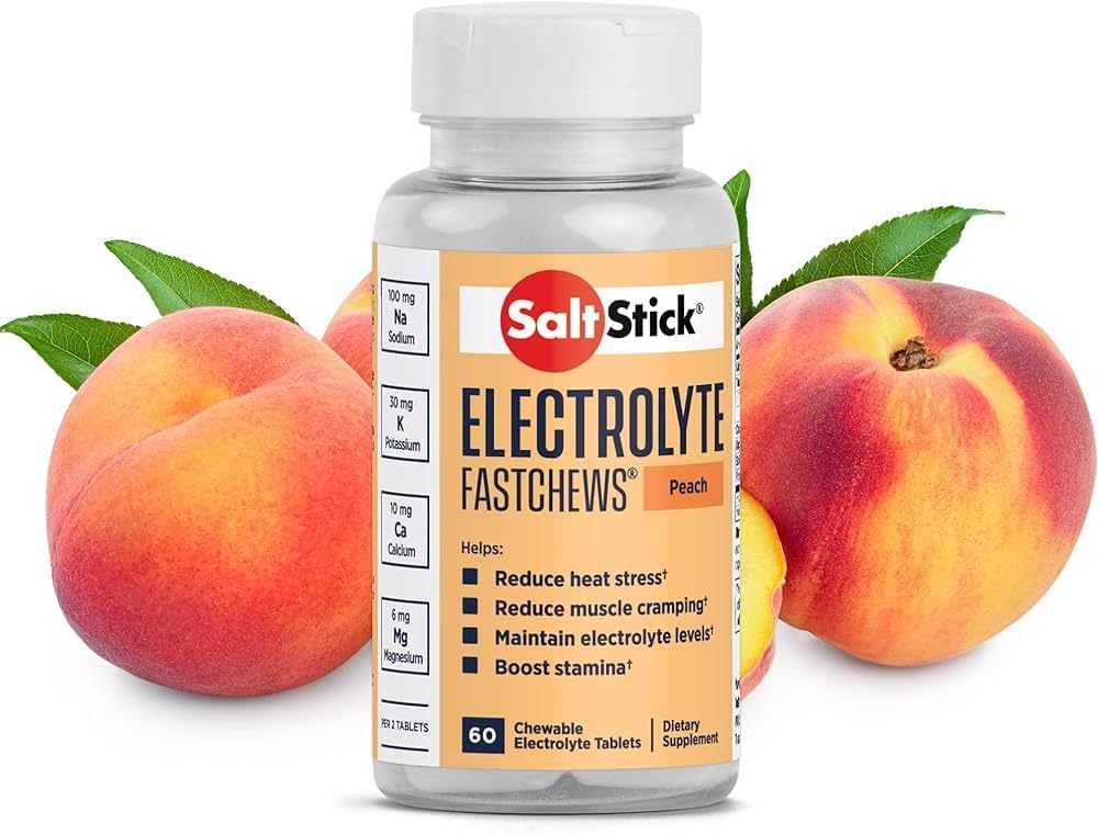 Αλάτι Stick Fastchews Buffered Electrolyte Salts Tablet - 60 Count, Peach - 03- 4060