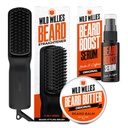 Wild Willies Beard Care Kit: Heated Beard Straightener for Men, Beard Butter, & Beard Growth Serum - Ultimate Grooming Tool Set, Beard Balm, Hydrating Serum, Hot Comb Beard Brush for Daily Use